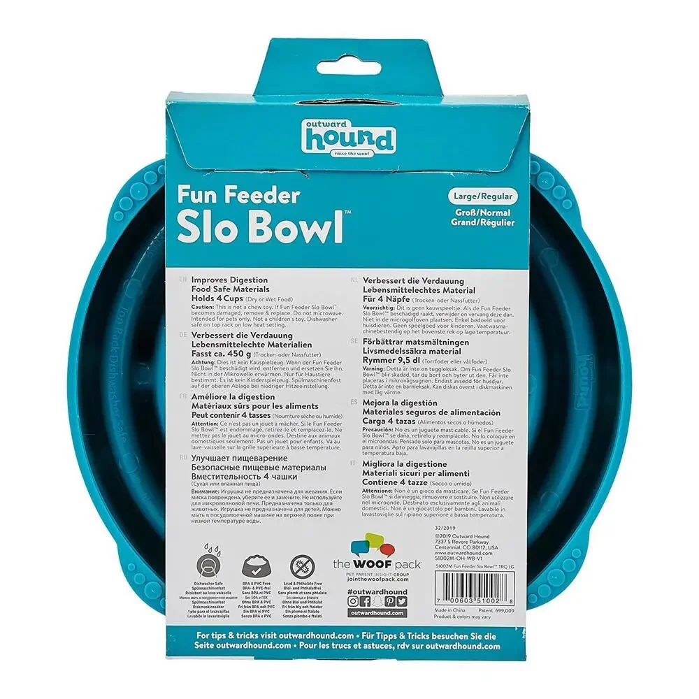 Dog Fun Feeder Slow Eating Bowl for Dogs - Large 10
